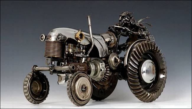 James Corbett esculturas piezas de coche 11