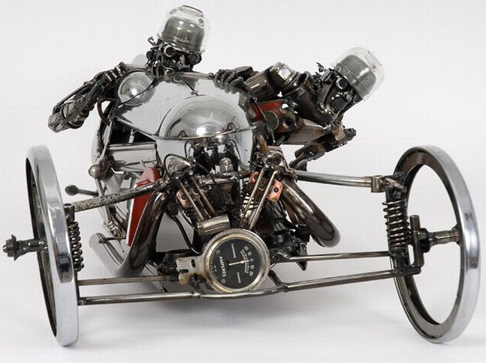 James Corbett esculturas piezas de coche 3