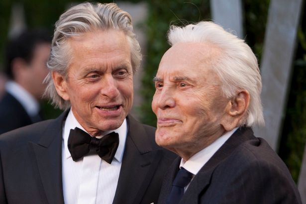 Michael Douglas and Kirk Douglas