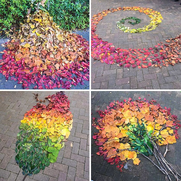 arte con hojas caidas 2