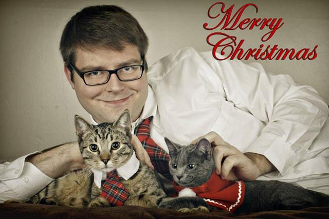 funny cats christmas card