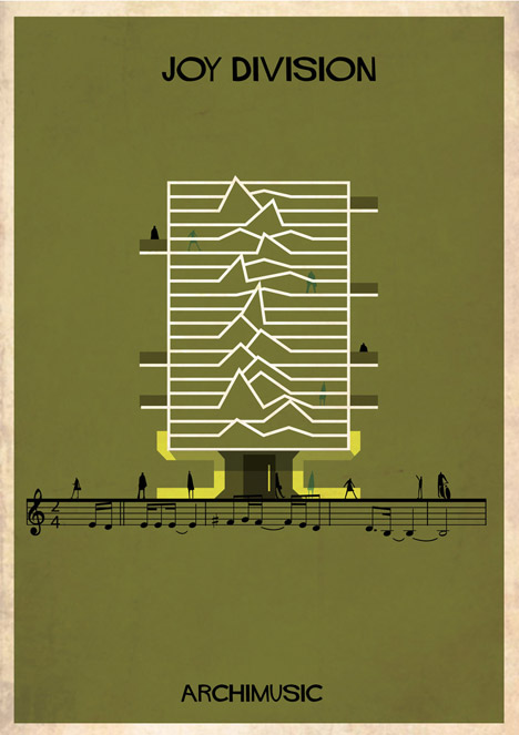 Serie de ilustraciones Archimusic de Federico Babina