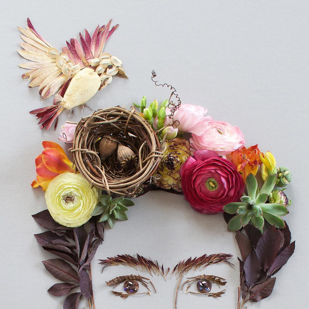 arreglos retratos florales Frida Kahlo Sister Golden