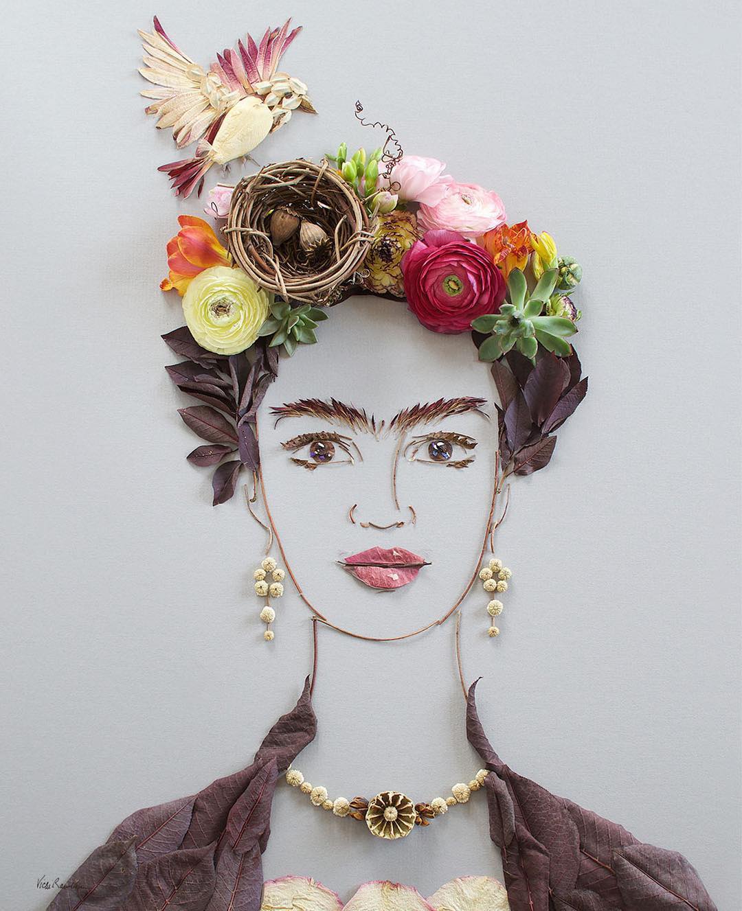 arreglos retratos florales Frida Kahlo Sister Golden 2