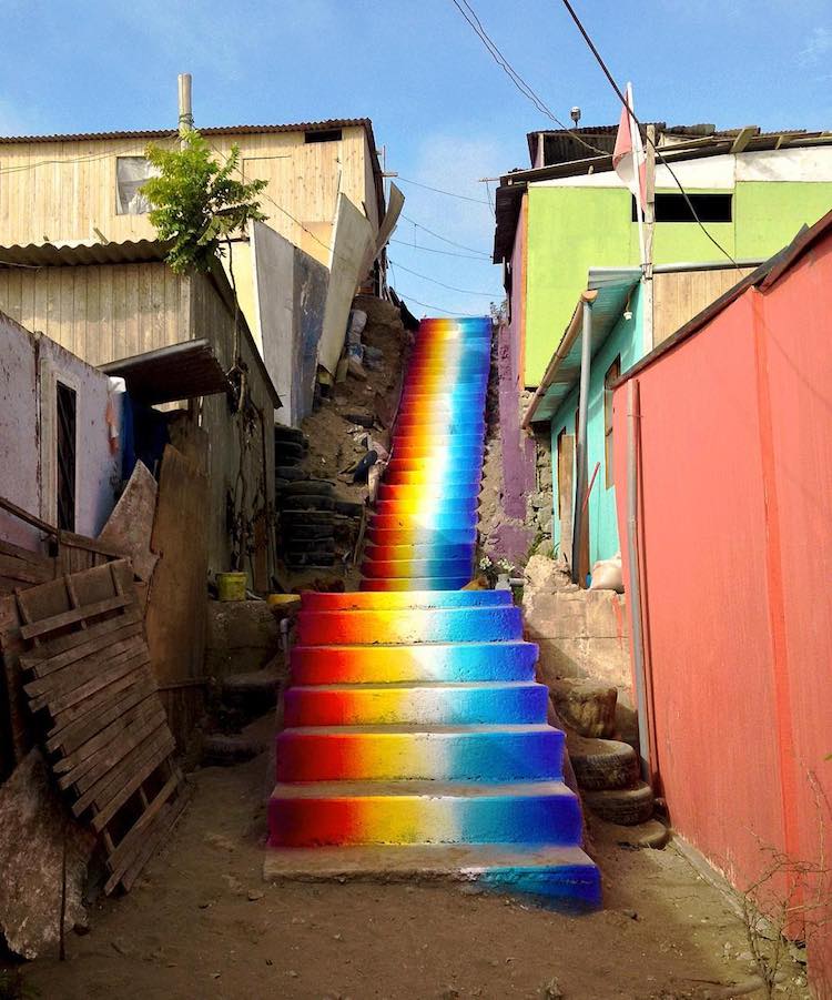 arte urbano escaleras