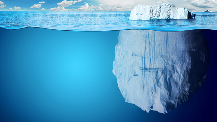 iceberg sumergido