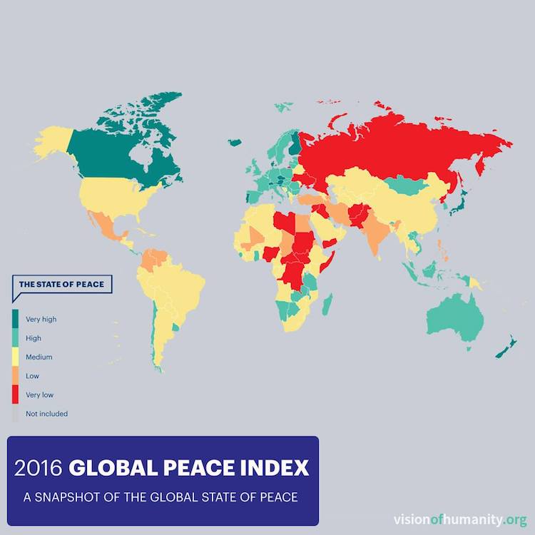 los paises mas pacificos del mundo 