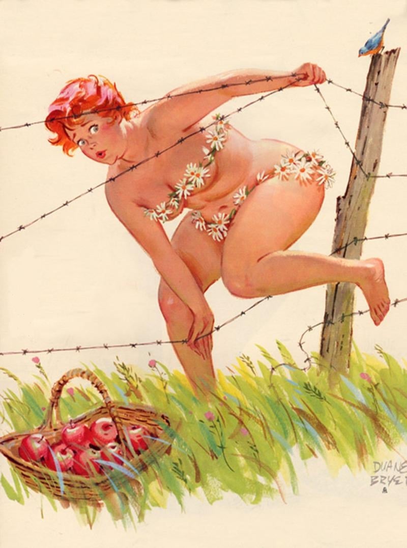 Ilustraciones sexy de Hilda, la pin-up talla XL olvidada de los años 50