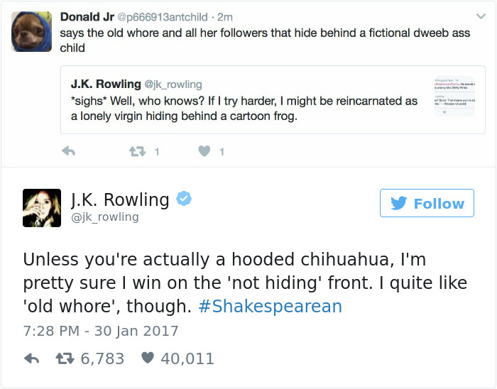 J. K. Rowling Twitter trolls haters respuestas 10