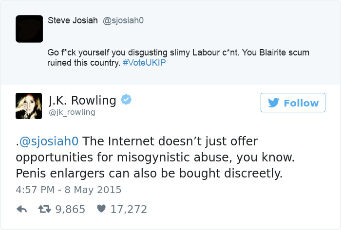 J. K. Rowling Twitter trolls haters respuestas 6