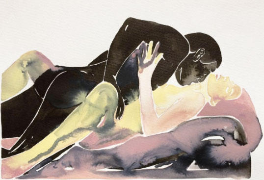 acuarelas pinturas eroticas Tina Maria Elena