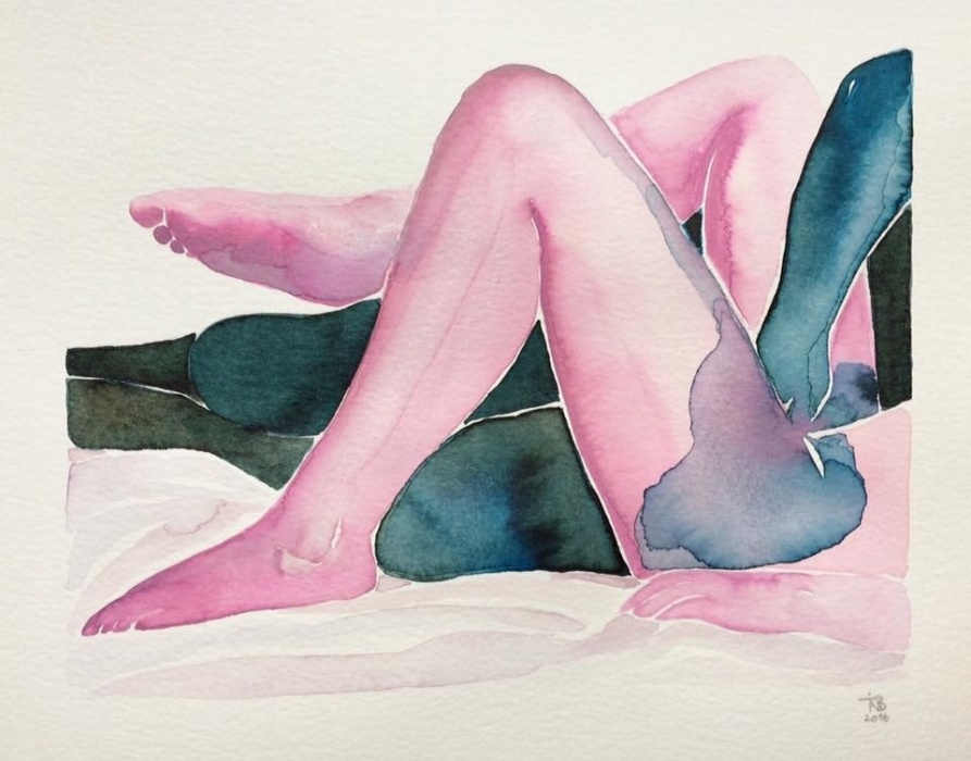 acuarelas pinturas eroticas Tina Maria Elena
