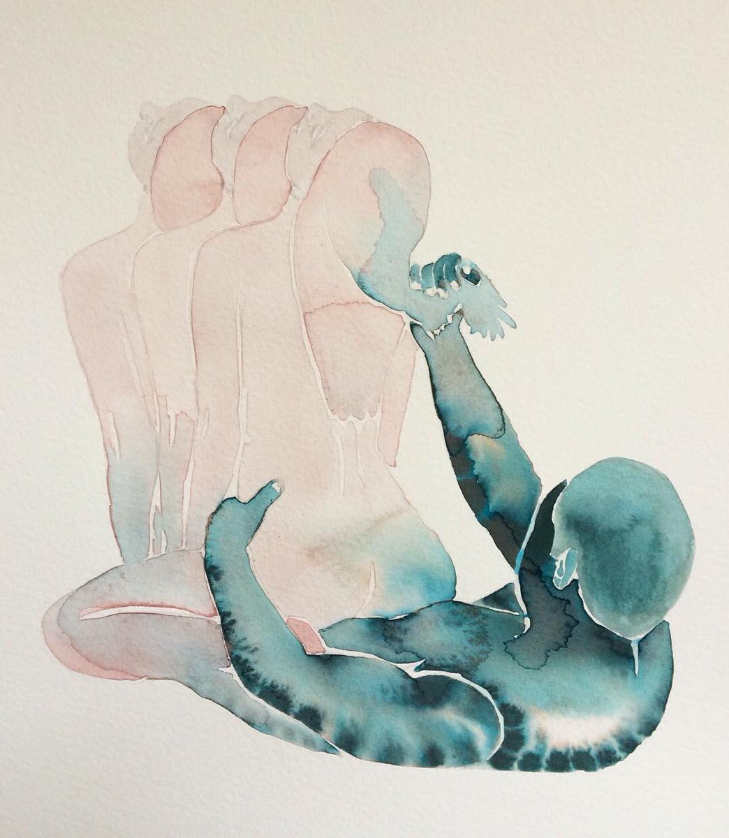 acuarelas pinturas eroticas Tina Maria Elena