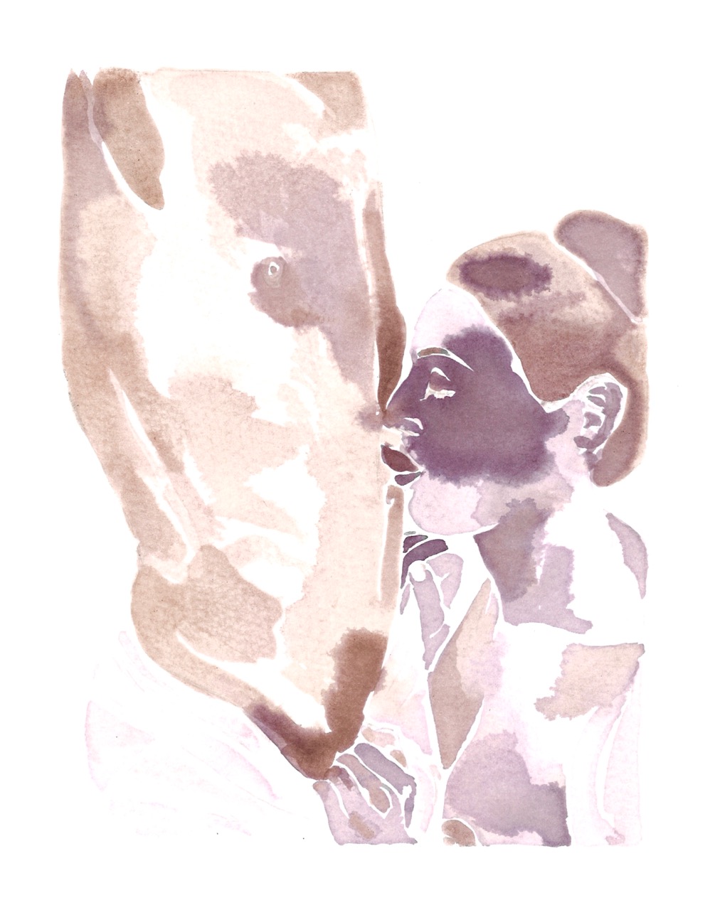 Serie de acuarelas 'Make Love Watercolor' de Tina Maria Elena.