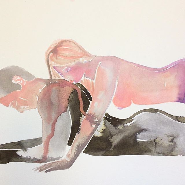 acuarelas pinturas eroticas Tina Maria Elena