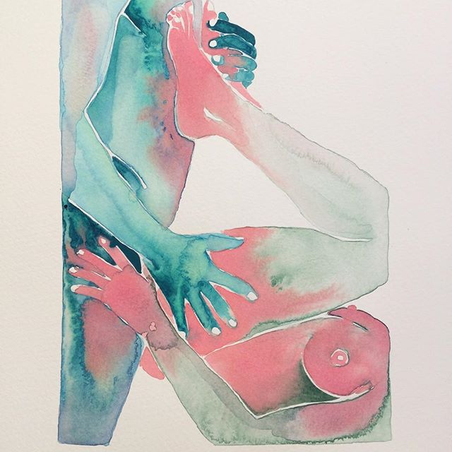 acuarelas pinturas eroticas Tina Maria Elena