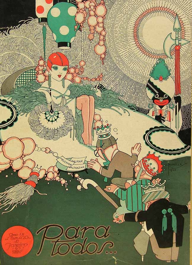 Portada de la revista Brasileña Para Todos de estilo art déco