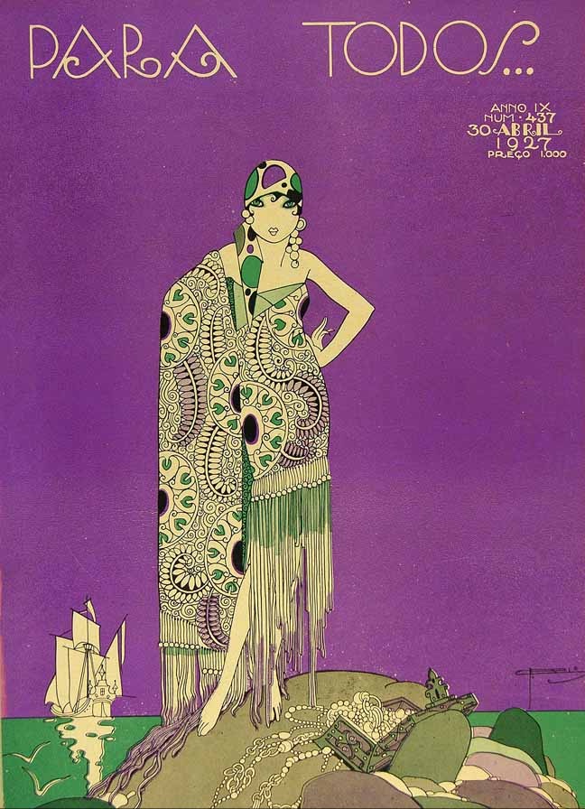 Portada de la revista Brasileña Para Todos de estilo art déco