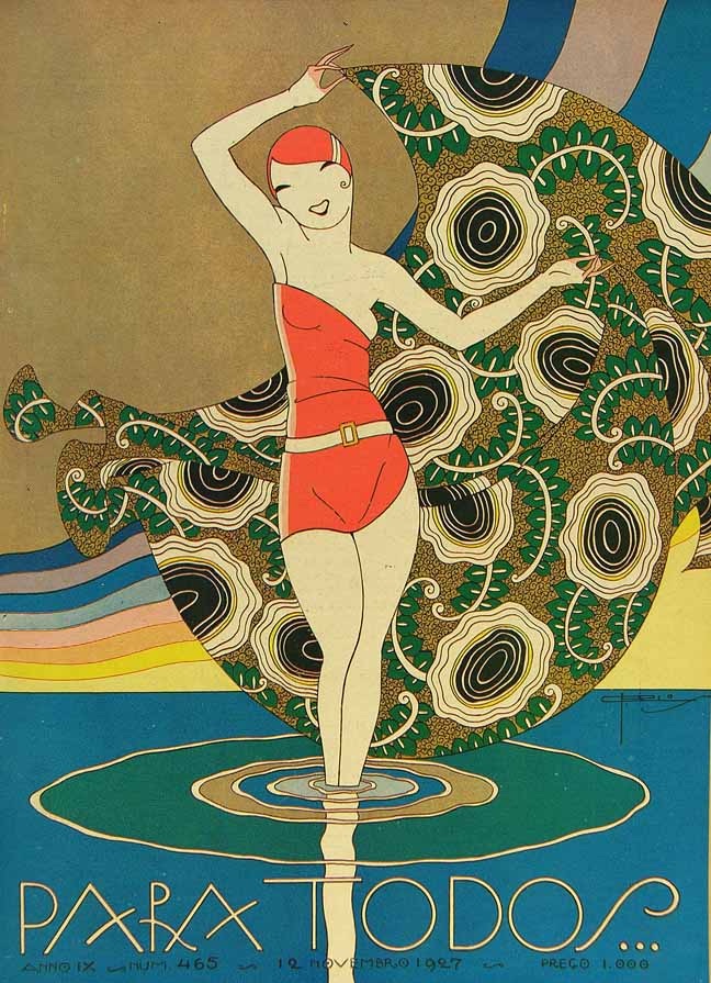 Portada de la revista Brasileña Para Todos de estilo art déco