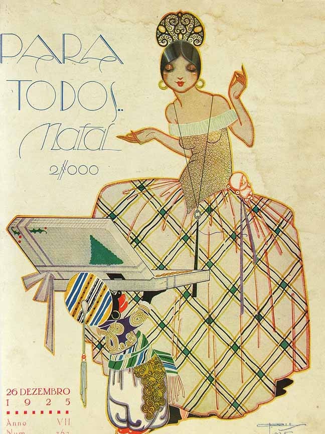 Portada de la revista Brasileña Para Todos de estilo art déco