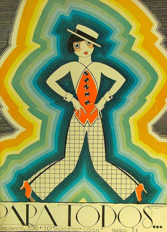 Portada de la revista Brasileña Para Todos de estilo art déco