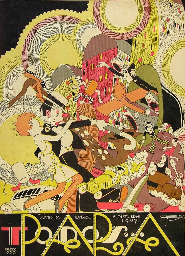 Portada de la revista Brasileña Para Todos de estilo art déco