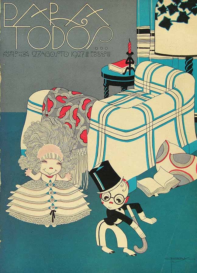 Portada de la revista Brasileña Para Todos de estilo art déco