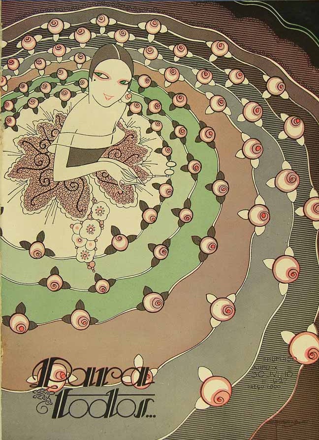 Portada de la revista Brasileña Para Todos de estilo art déco