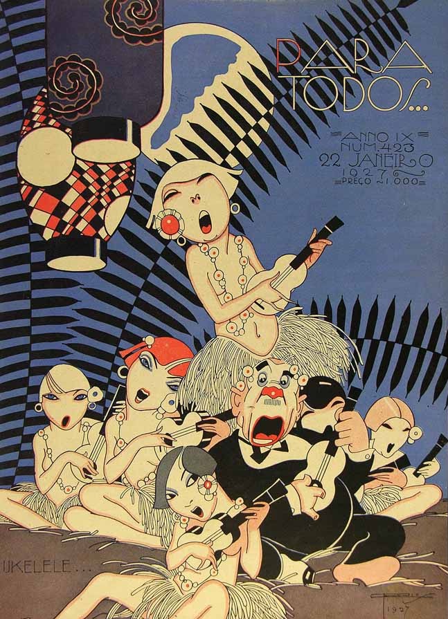 Portada de la revista Brasileña Para Todos de estilo art déco