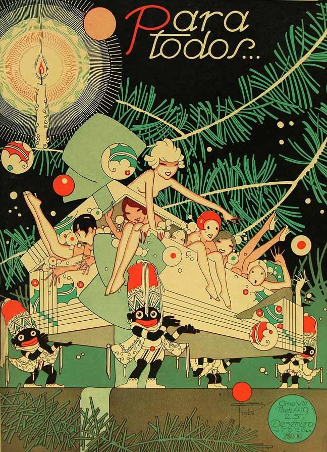 Portada de la revista Brasileña Para Todos de estilo art déco