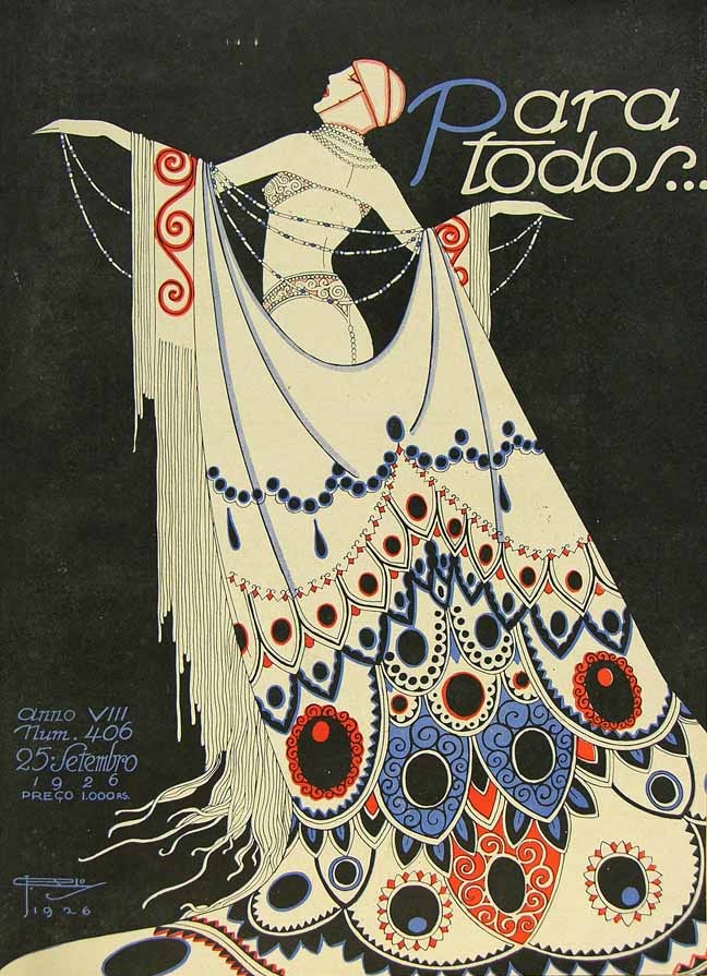 Portada de la revista Brasileña Para Todos de estilo art déco