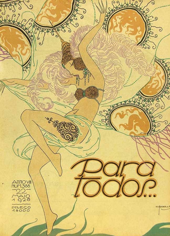 Portada de la revista Brasileña Para Todos de estilo art déco