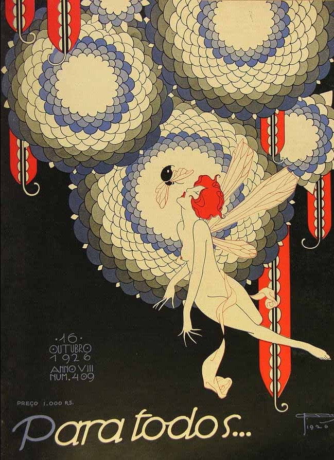 Portada de la revista Brasileña Para Todos de estilo art déco