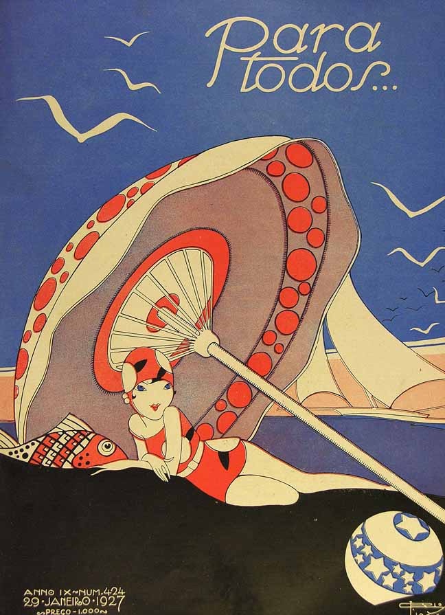 Portada de la revista Brasileña Para Todos de estilo art déco