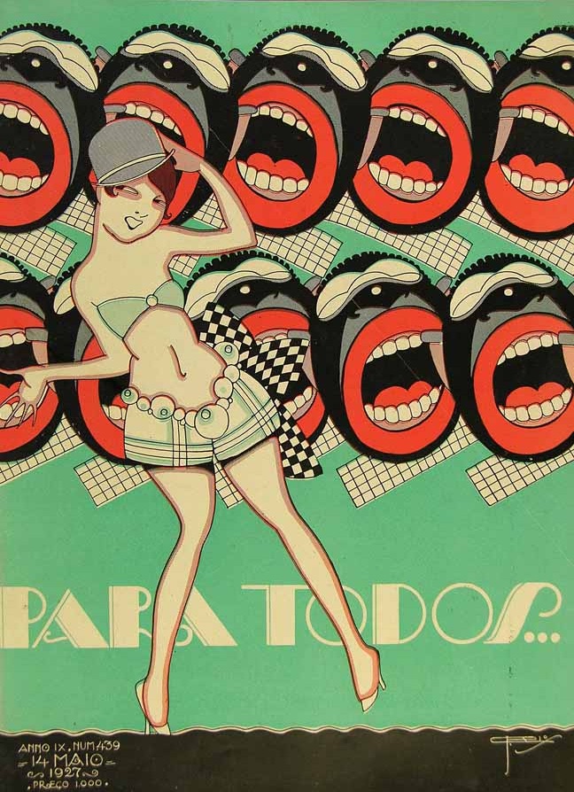 Portada de la revista Brasileña Para Todos de estilo art déco
