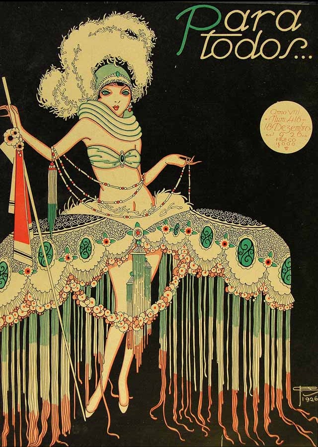 Portada de la revista Brasileña Para Todos de estilo art déco