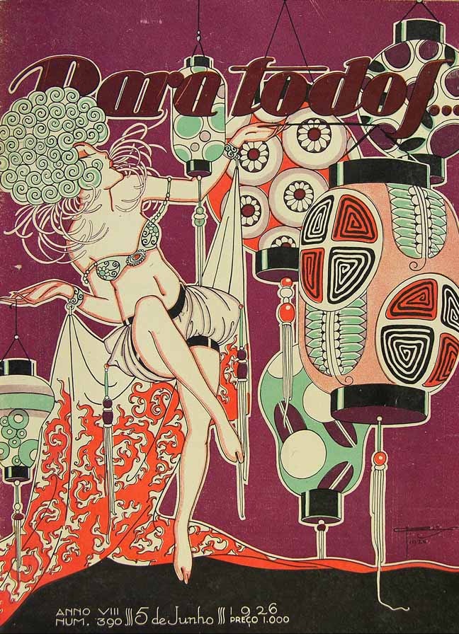 Portada de la revista Brasileña Para Todos de estilo art déco