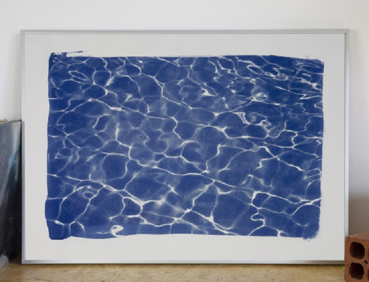 cianotipia original swimming pool water reflection edicion limitada