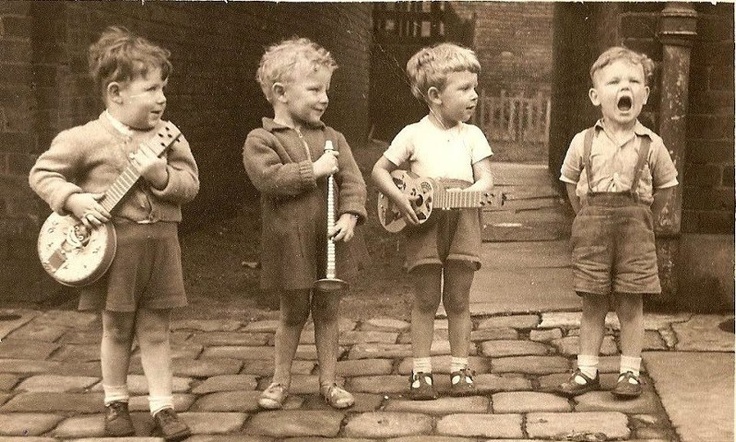 jovenes musicos vintage