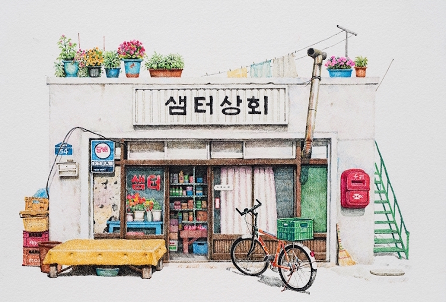 Me Kyeoung Lee dibujos tiendas corea del sur 2