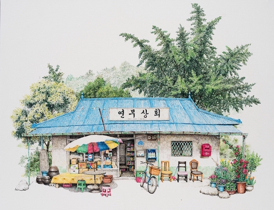 Me Kyeoung Lee dibujos tiendas corea del sur 5