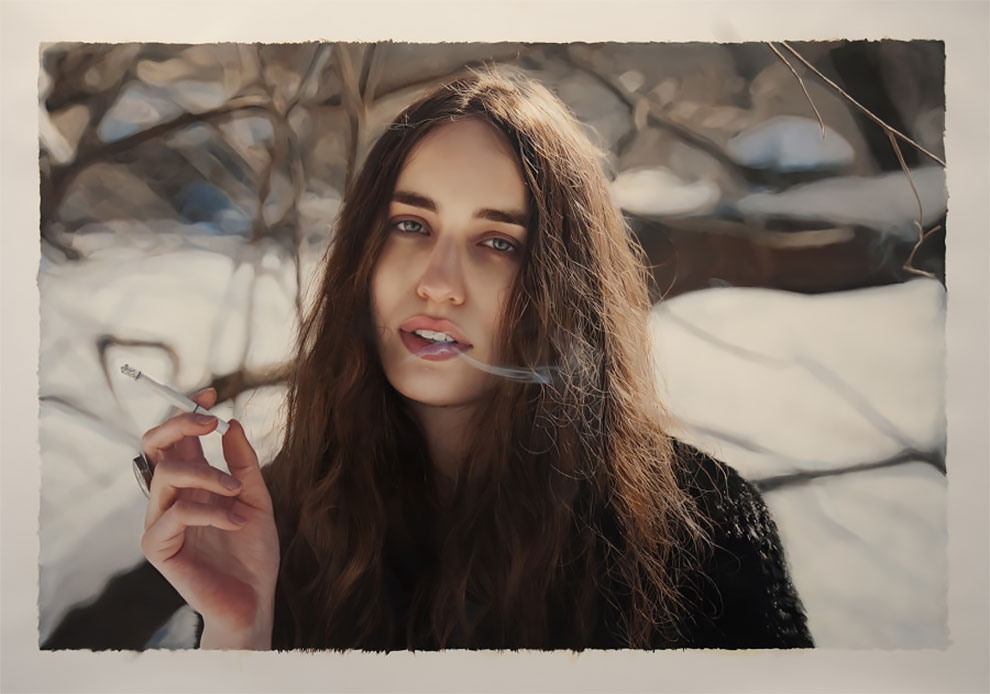 Yigal Ozeri pintura hiperrealista