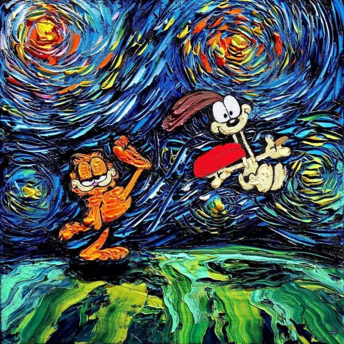 Garfield y Odie 700x700