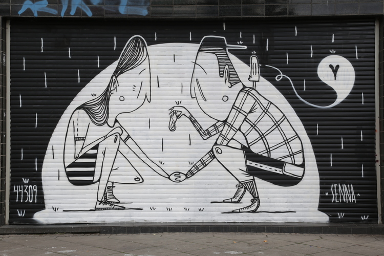 Los hermosos murales en blanco y negro de Alex Sena90