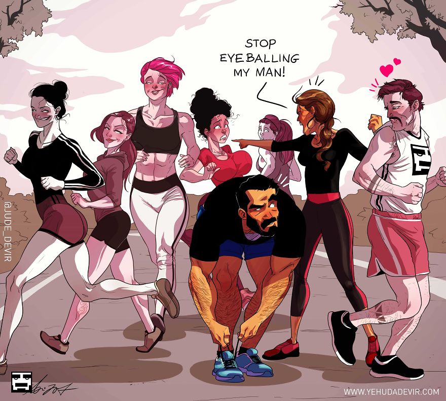 Yehuda Adi Devir simpaticas ilustraciones amor 11
