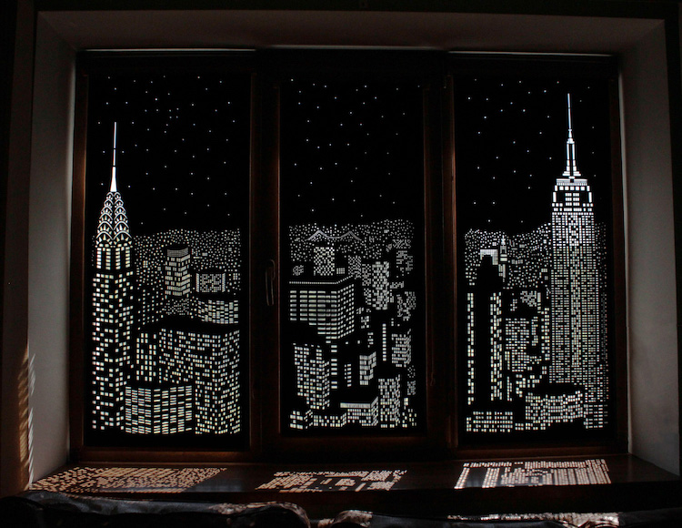 creativas cortinas opacas HoleRoll 2