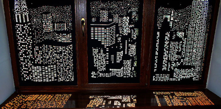 creativas cortinas opacas HoleRoll 3