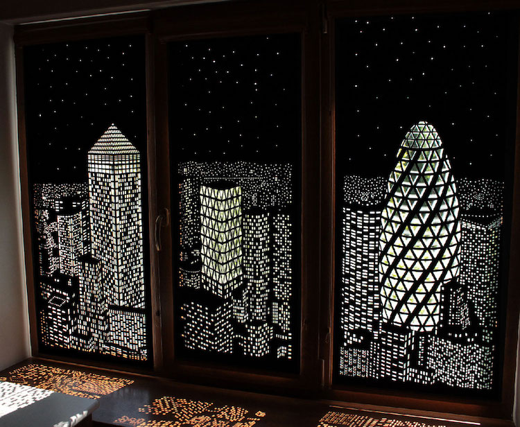 creativas cortinas opacas HoleRoll 5