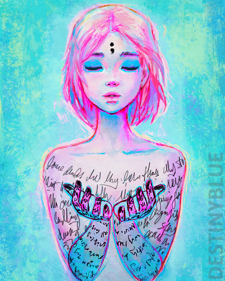 Destiny Blue depresion ilustracion 2