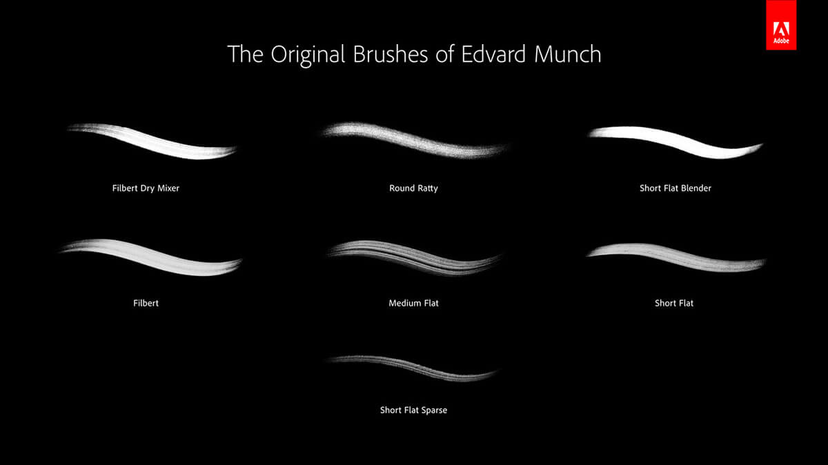 Pinceles de Edvard Munch Photoshop 5